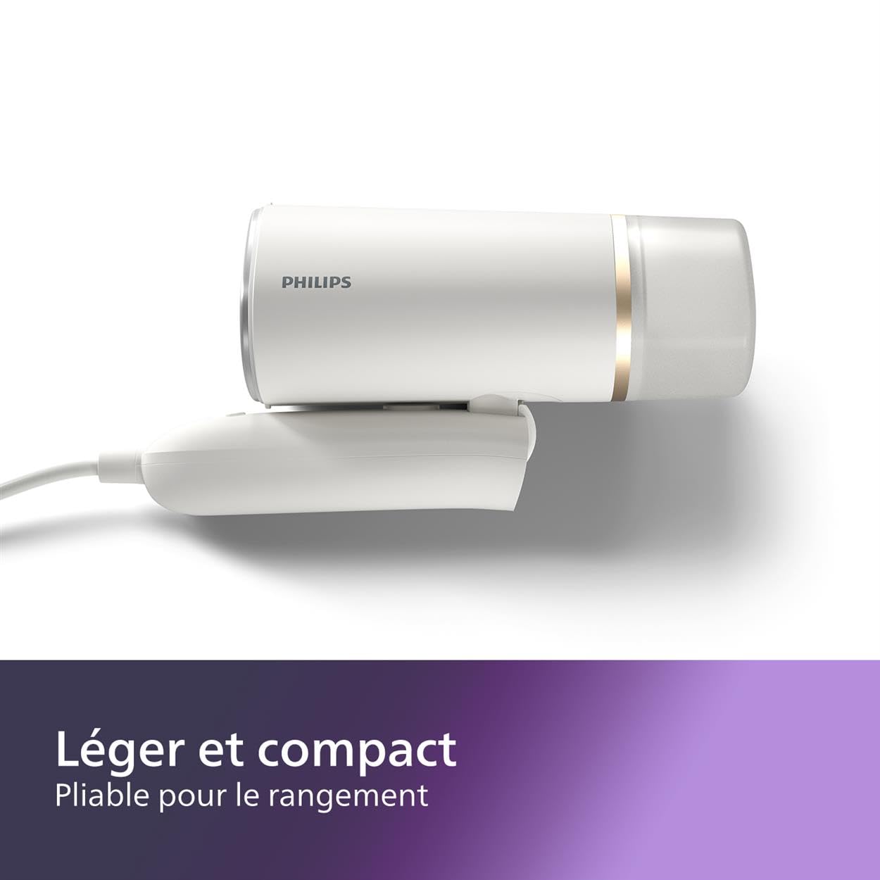 Lisse & go 3000 Series Garment Steamer - 1000W, 20 g/min Steam, Removable Water Tank 100 ml, Plastic Plate, Blue (STH3000/20)