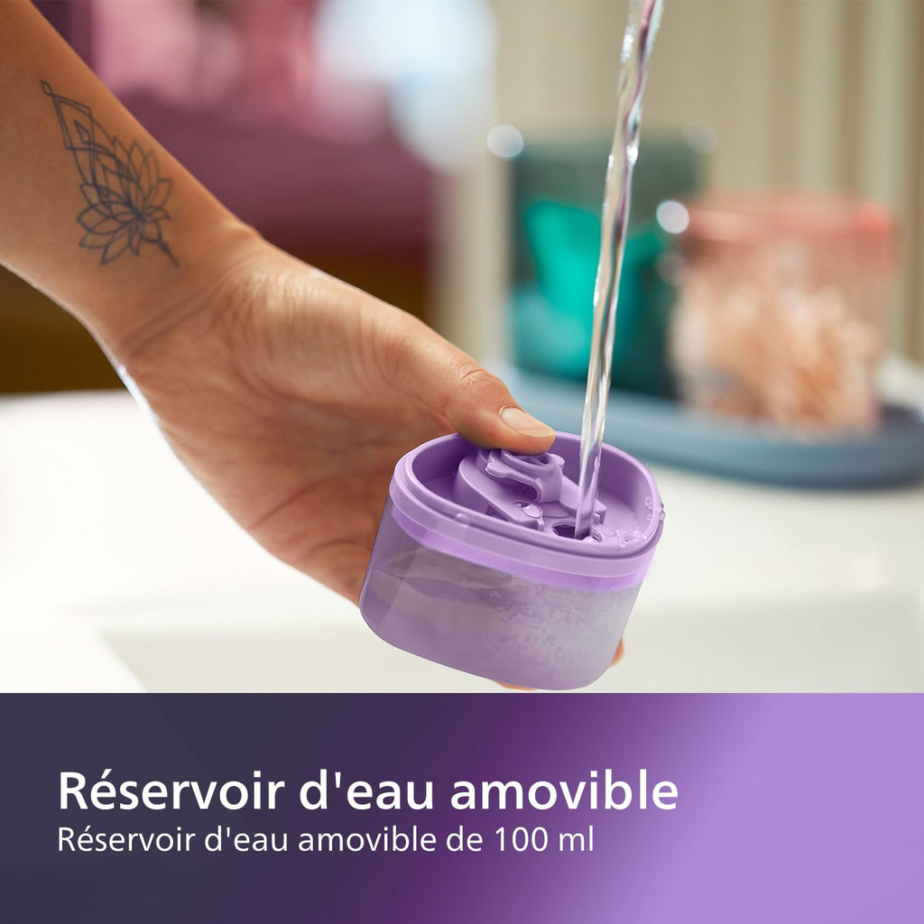 Lisse & go 3000 Series Garment Steamer - 1000W, 20 g/min Steam, Removable Water Tank 100 ml, Plastic Plate, Blue (STH3000/20)