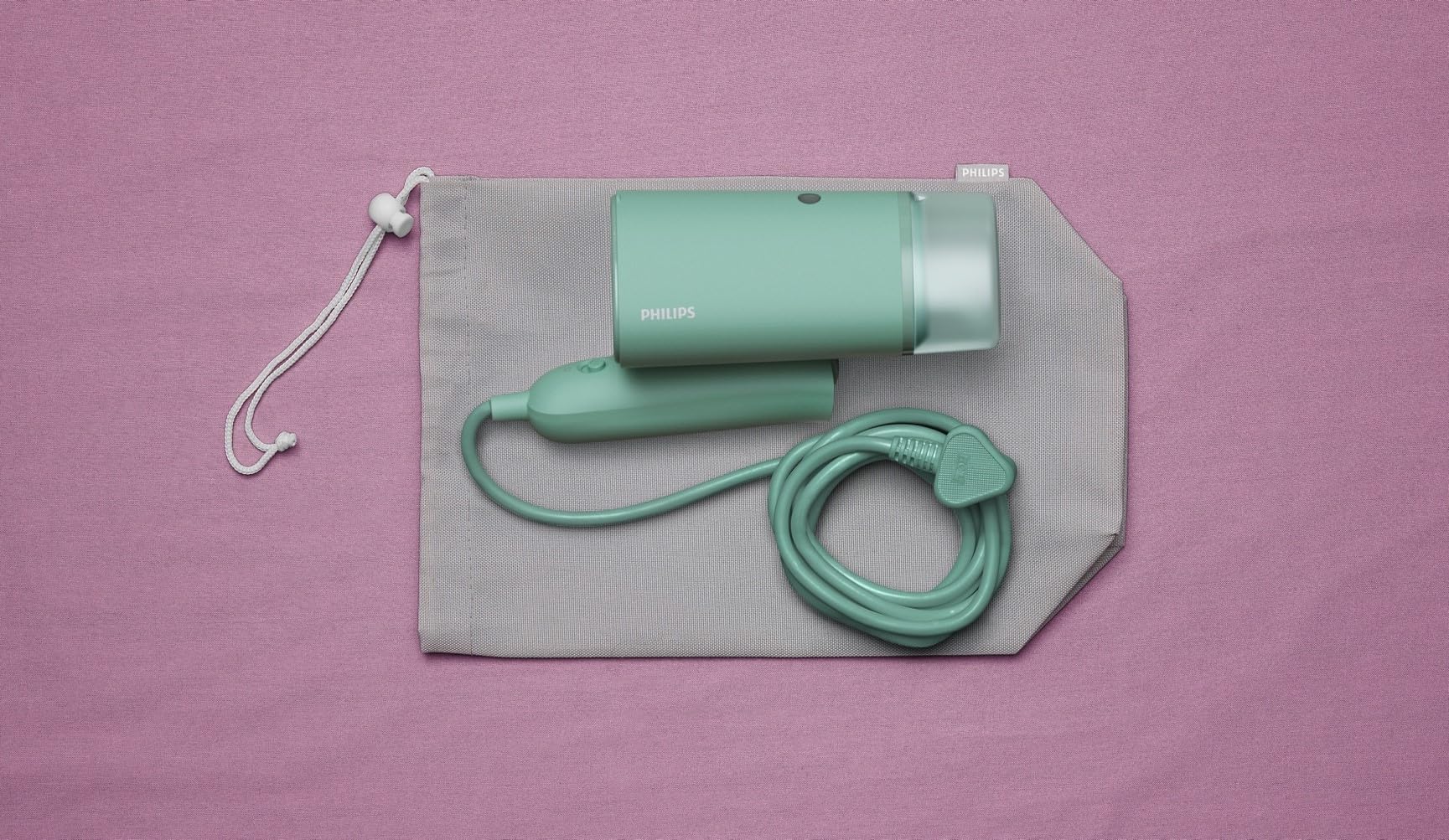 Lisse & go 3000 Series Garment Steamer - 1000W, 20 g/min Steam, Removable Water Tank 100 ml, Plastic Plate, Blue (STH3000/20)